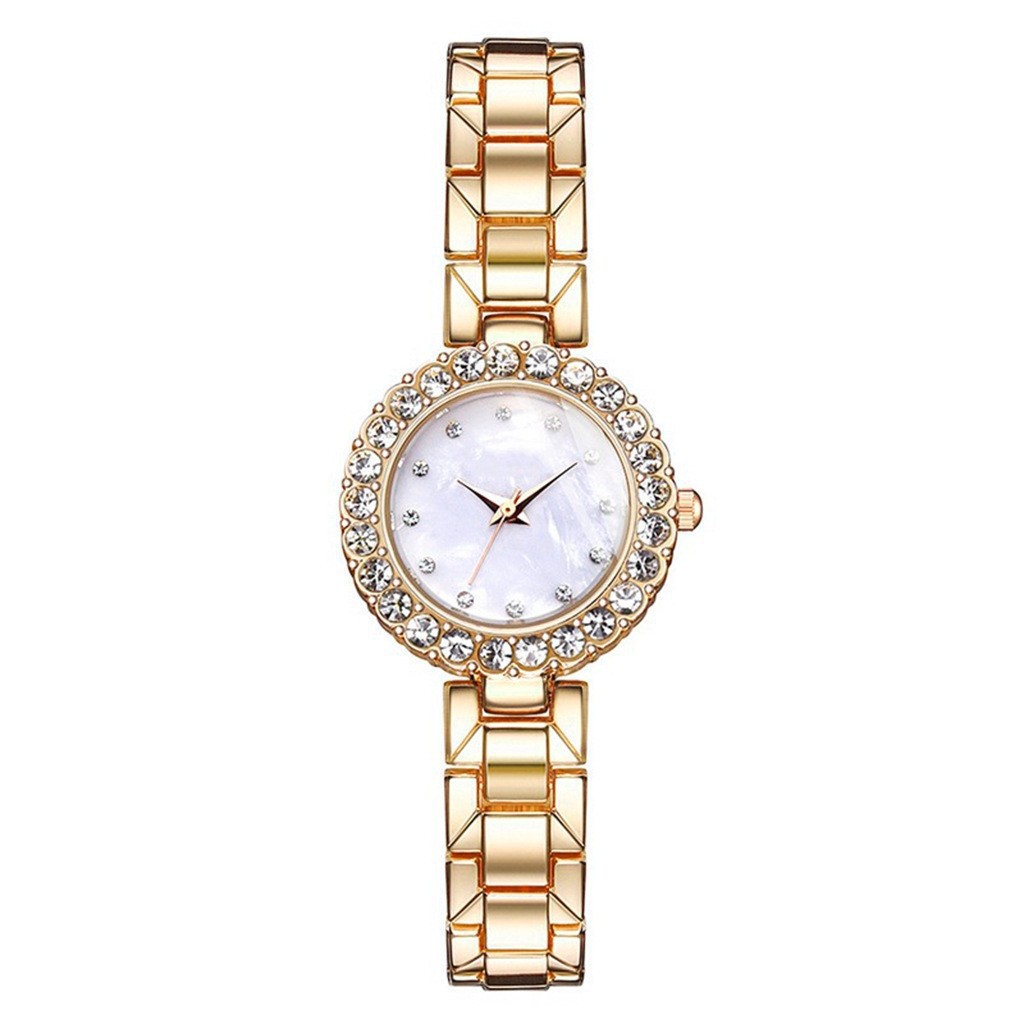 Explosions Online Celebrous Live Women's Watch Drainage Fashion Diamond Shell Face Simple Small Dial Student Watch_voghion.com