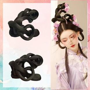 Ancient Han Dynasty Wig Fangfei Bun Flower Fairy Hair Bag Deformable Bun All-In-One Daily Ancient Style Hair Accessory