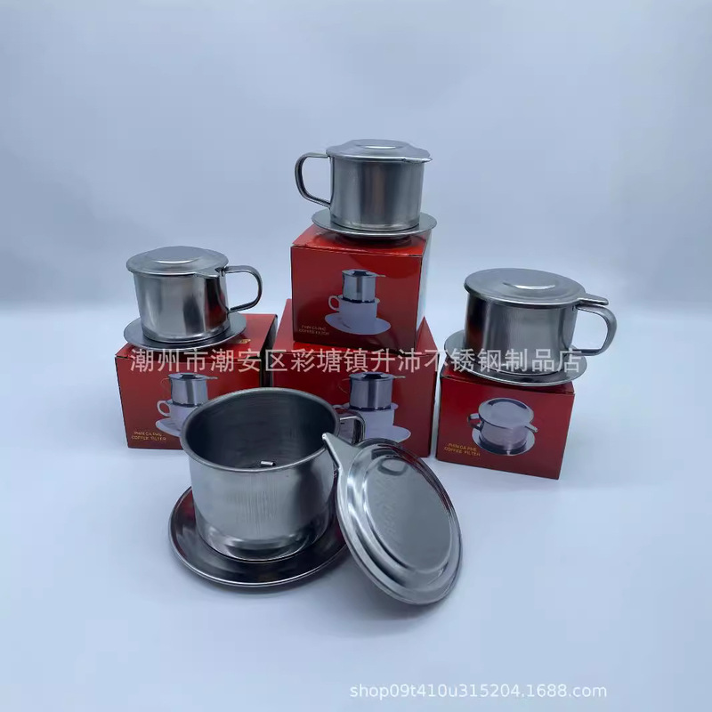 Factory direct stainless steel Vietnam coffee drip pot hand coffee filter