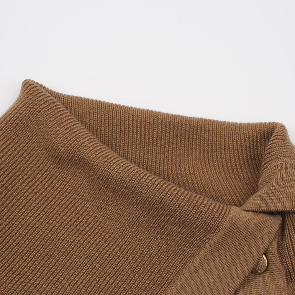 Women's Designer Knitted Sweater Slimming Pullover Knit Top_voghion.com