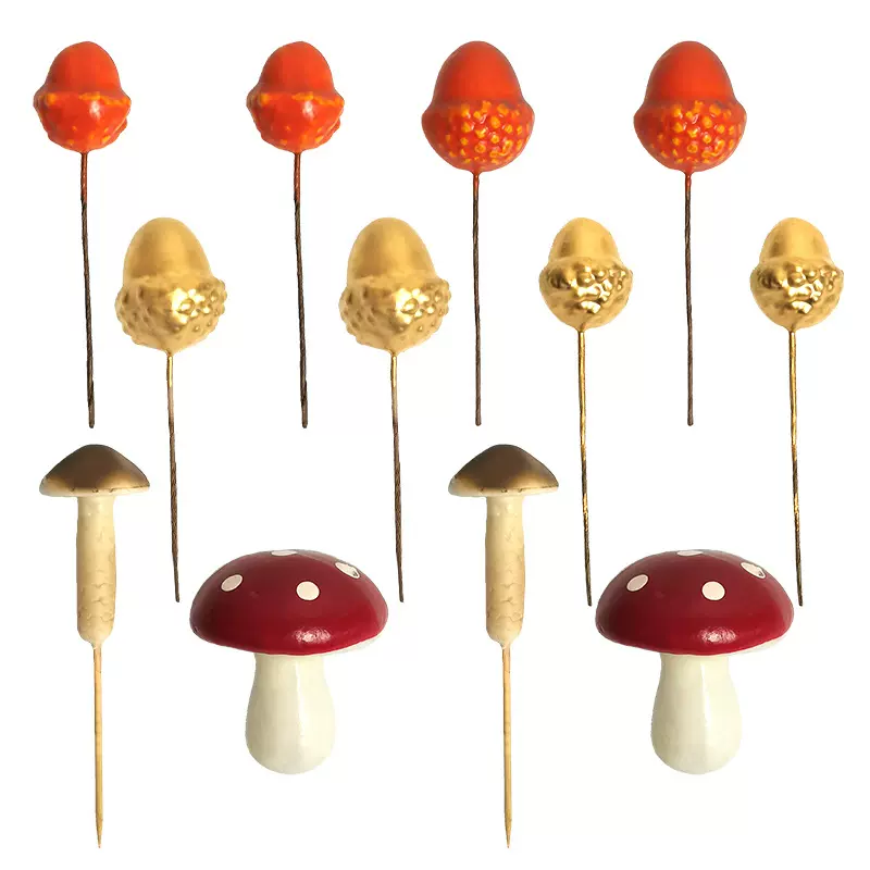 跨境仿真泡沫迷你彩色假蘑菇 圣诞装饰节日家居装饰摆件仿真蘑菇