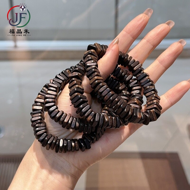 New natural agarwood beads, hand-strung from old wood, irregular shape, Buddhist prayer beads, unisex, single-strand, for collecting