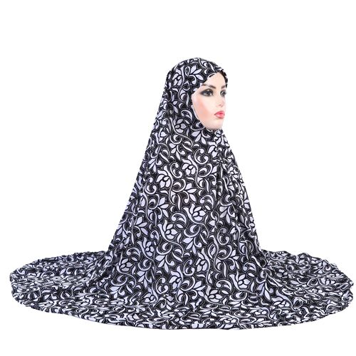 Plus Size 3XL Floral Head Scarf Malaysian Cotton Scarf Arabic Scarf Hat Sun Protection