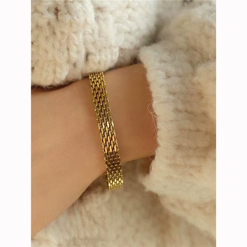 Стальная тренд- bracelet, плетёная цепь для ключей, 8мм, европейский стиль, оптовая