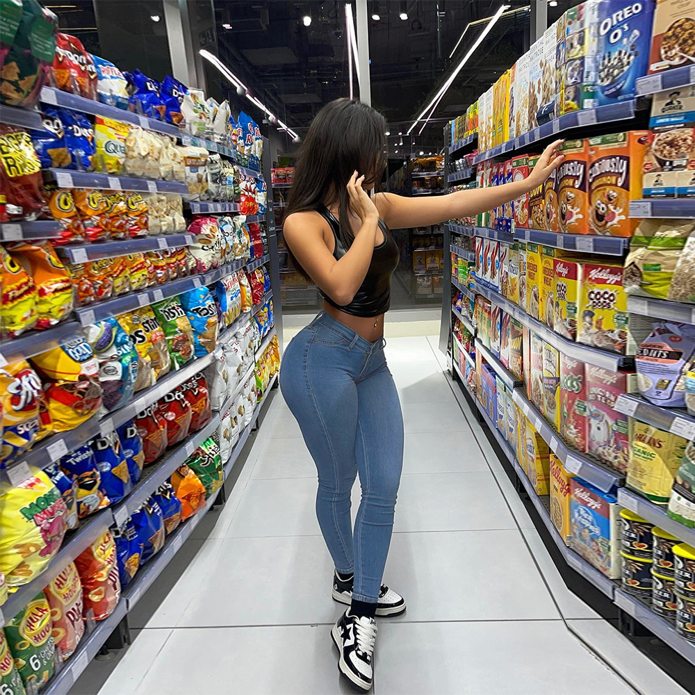 350g Weight Full Length Pants Length Cotton Spandex Fabric Type Low Waist Waist Line Jeans Pants Type Micro-Elastic Elasticity Daily Occasion Skinny Fit Type Solid Color Pattern Spring, Autumn Season Women's Gender Pocket, Washed Design Streetwear Style Women's Daily Streetwear Solid Color Full Length Pocket Washed Jeans 2