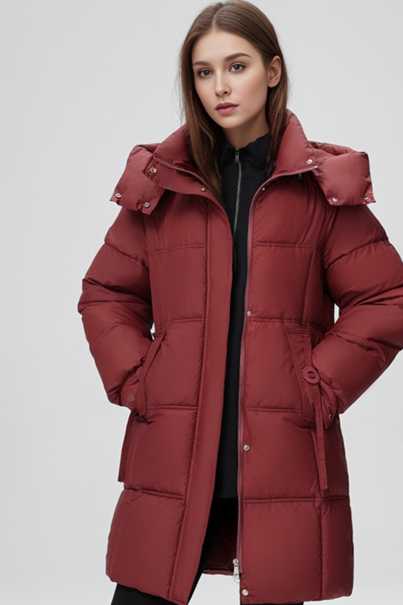Abbigliamento da donna Giacca calda giacca di cotone per donna di media lunghezza 2024 nuova giacca invernale con cappuccio di alta qualità e ampia_voghion.com