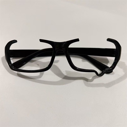 Two-dimensional crying tears resin plastic small square decorative glasses with Instagram style concave shape anime trend