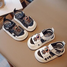 婴幼儿0-1岁3宝宝软底防滑学步鞋男童夏季新款时尚包头凉鞋儿童鞋