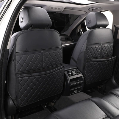 Anti-Kick Pad, Seat Back Protection | Chair back anti-kick pad - black-thread-single-piece