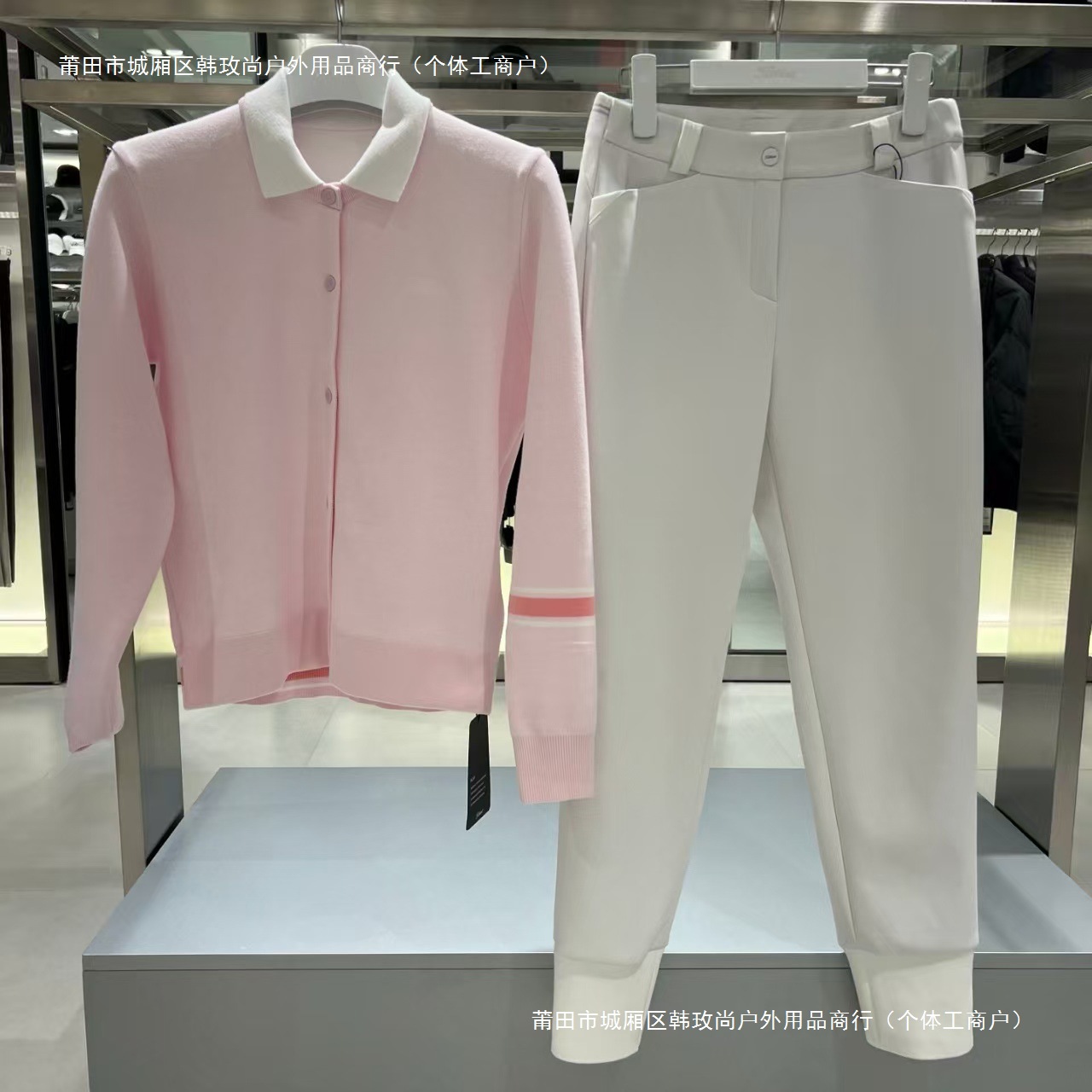 Winter New Korean Golf Women's Clothing Solid Color Plus Velvet Leggings Casual Sports Pants