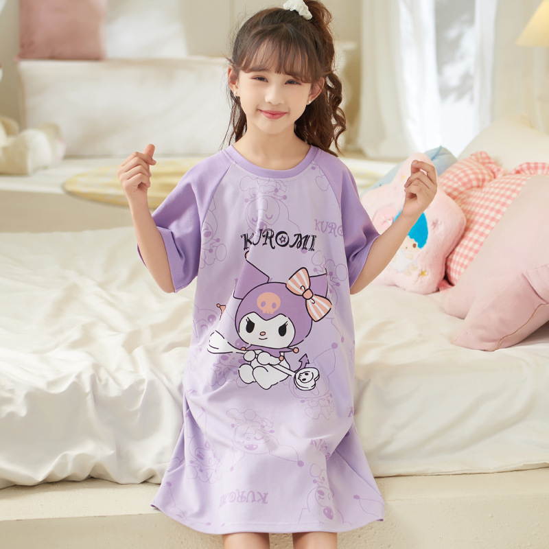 Pijama infantil de verano delgado 3 - 15 años delgado dibujos animados lindos estudiantes ropa para el hogar pijamas de aire acondicionado bebé