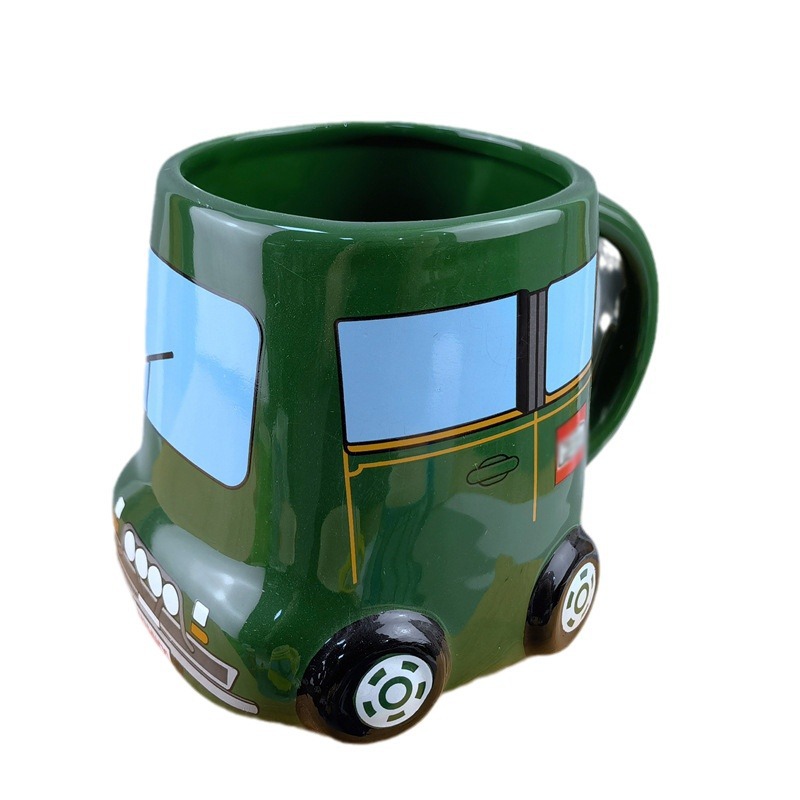 Taza de autobús creativo duomeka cerámica británico en forma de taxi taza de agua en forma de coche taza de café