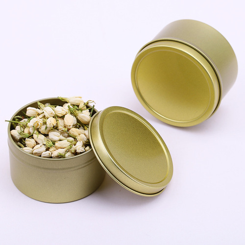Tinplate can, compact U disk badge, aromatherapy coffee bean storage, round packaging, souvenir decorative tin box