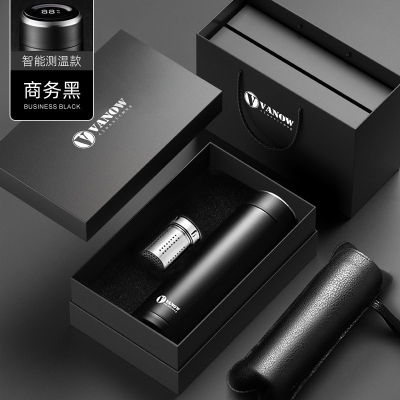 Vanow スマート温度測定魔法瓶カップ 男性と女性用 316 グループ購入ギフト ロゴ刻印入り ティーカップ ウォーターカップ|undefined