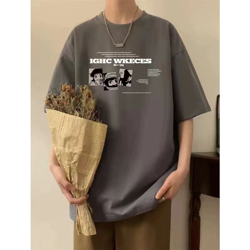 Summer cartoon trend T-shirt, with short sleeve