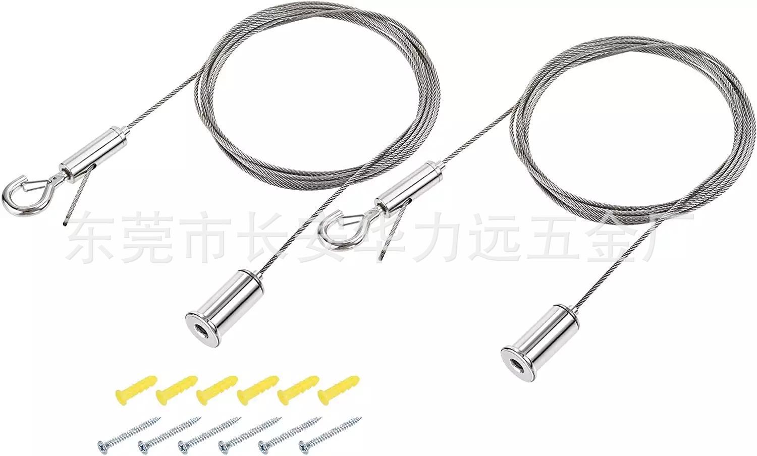 钢丝绳吊码吊牌固定绳标识牌灯具吊绳吊件广告牌亚克力板钢丝吊钩