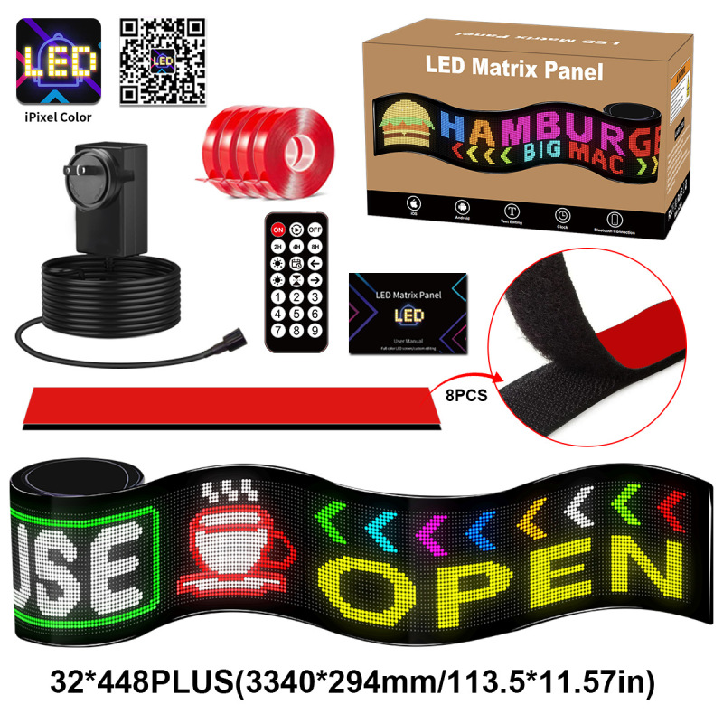 全彩LED显示屏柔性软屏幕户外门头广告门店招牌滚动走字便捷安装|undefined