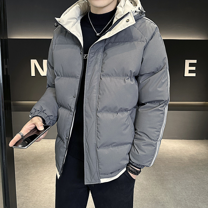 2024 ropa de algodón para hombres gruesa abrigo de invierno ropa de algodón con capuzas marca de moda casual estilo sonido explosivo