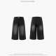 TRYTHMCLUB American Style Retro Relaxed White Cropped Jeans Unisex oversize Hip-Hop Shorts