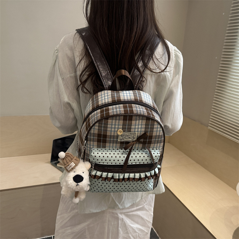 Coreano ins lindo nicho de diseño mochila 2026 nueva mochila de niña dulce fresca personalidad mochila pequeña
