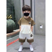 男童夏装套装2023新款儿童酷帅气时髦宝宝短袖衣服男孩夏季童装潮