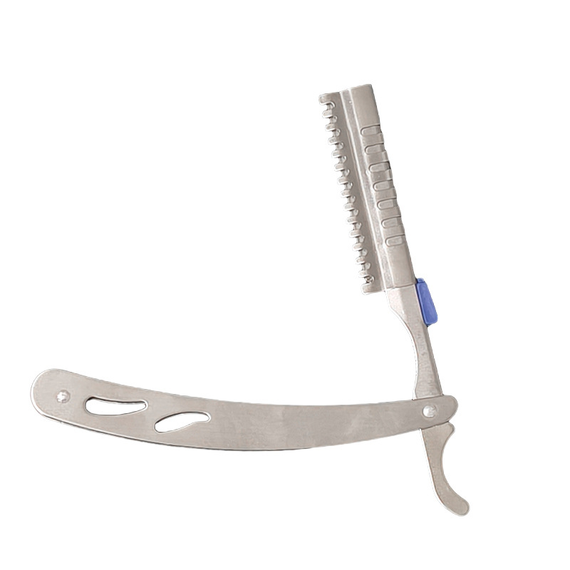 Rasoir manuel à l'ancienne en acier inoxydable, couteau de barbier, pour la mise en forme des sourcils, vente en gros_voghion.com