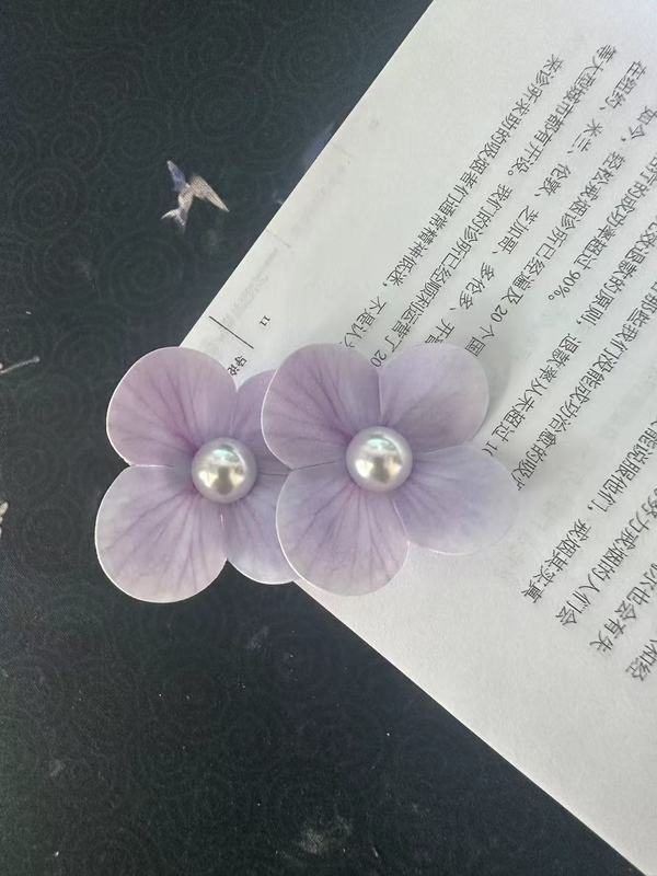 发卡刘海网纱大森系欧根纱花朵发夹女高颜值超仙ins风边夹春夏度|undefined