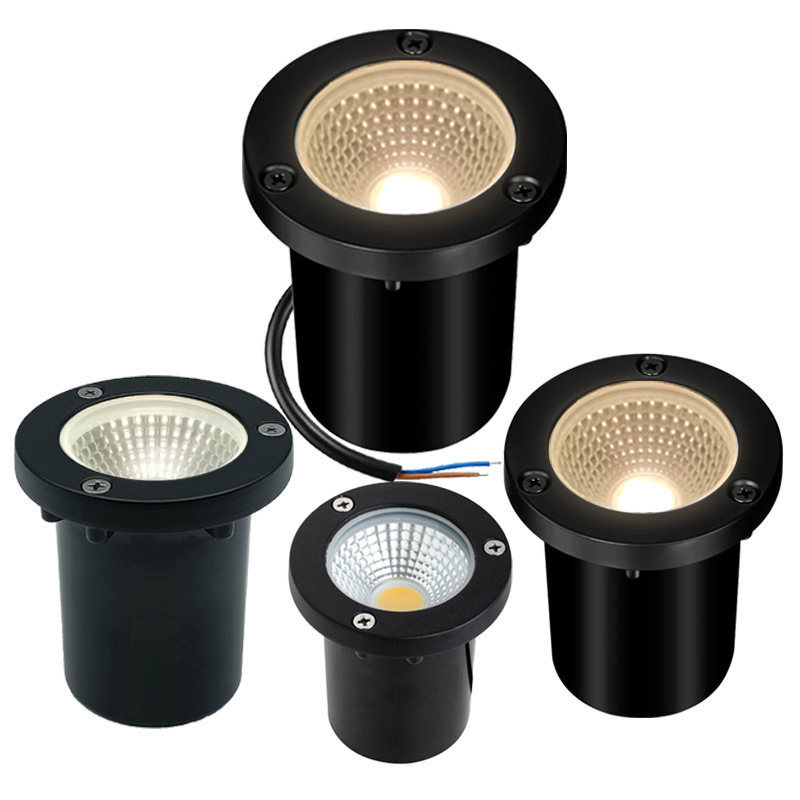 Cross-Border Hot-Selling Outdoor Waterproof Embedded Underground Light Led Courtyard Landscape Lighting Tree Underground Light Ground Deck Light