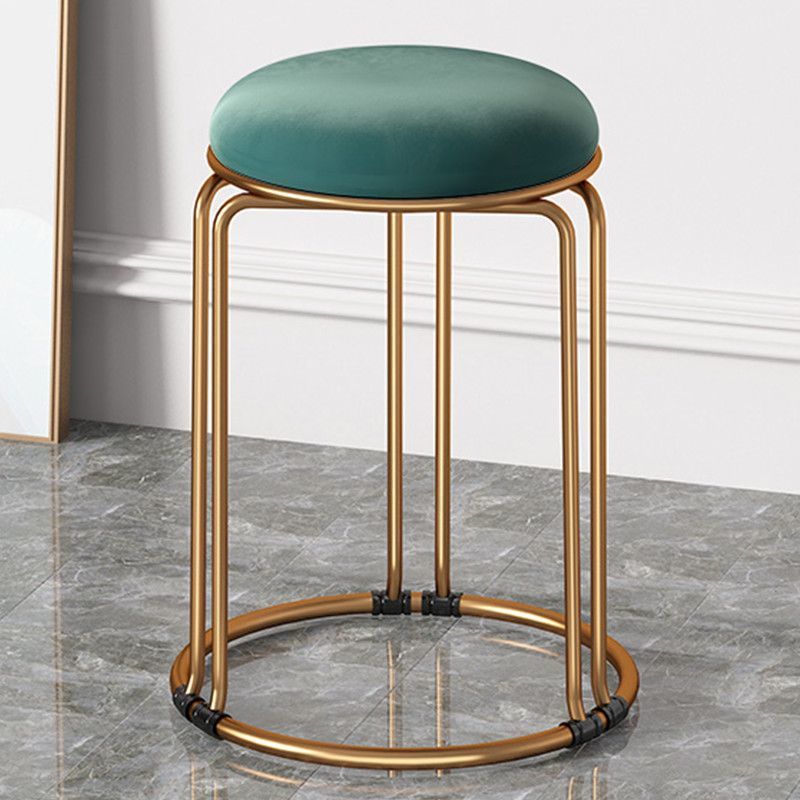 [굵은 6단 솔리드 스틸바-골드다리] 다크그린-벨벳