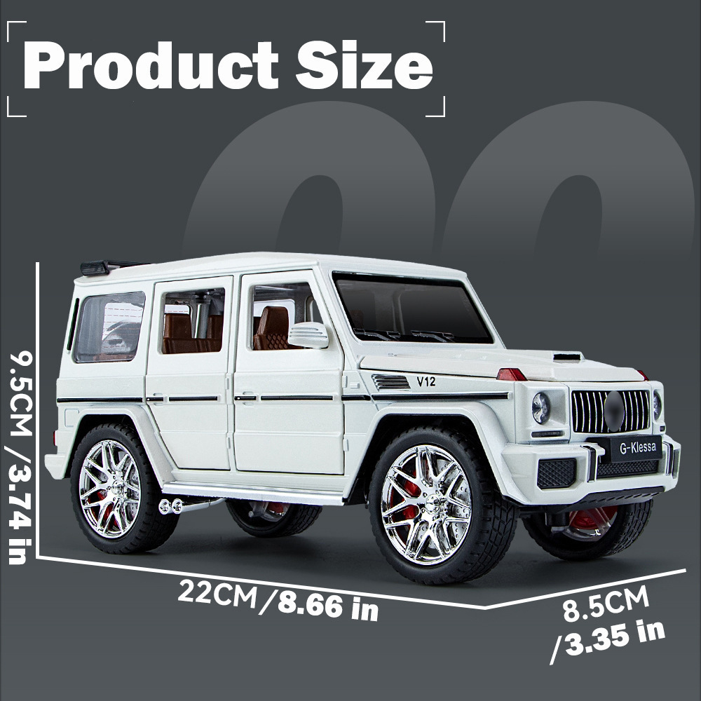 Modelo de coche de aleación G63 AMG a escala 1/24, coche de juguete para niños. image 5