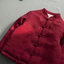 中式拜年服童裝红色中国风唐装棉服儿童冬款袄男童汉服加厚新年装