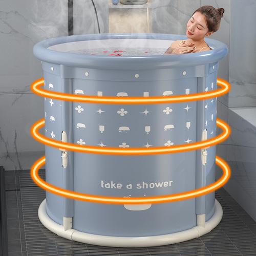 Household large constant temperature installation-free folding bathtub adult model one-second open bathtub children's thickened bathtub