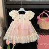 Small princess costume, lace girl's skirt, dress, summer clothing, Lolita style, western style, tulle