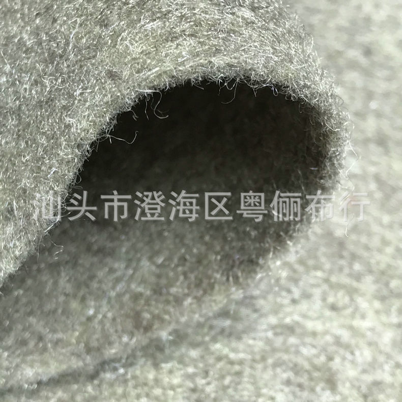 米黄闪光混色戟绒无纺布现货混纺不织布厚型针刺戟绒布diy毛毡