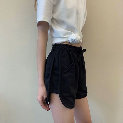 Sports shorts high-waisted slimming student yoga running wide-leg casual Korean-style trendy loose home sleep pants for women hot