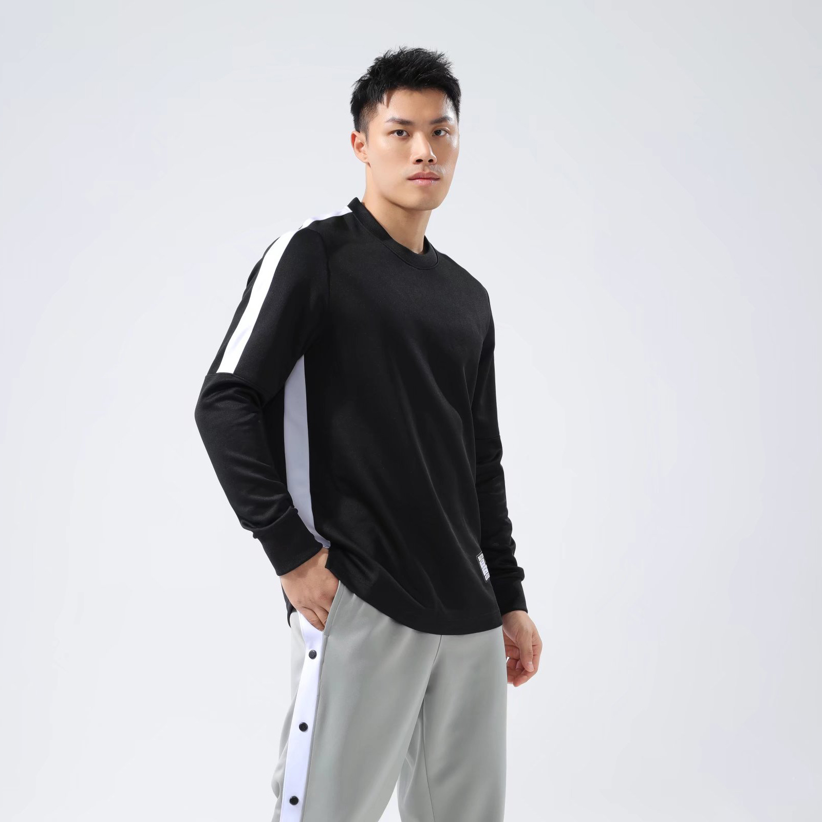 American Trendy Fitness Lange mouwen Heren Basketbal Hardlopen Eenvoudig en Los Veelzijdig Strijkijzer Kleding Sportbroek_voghion.com