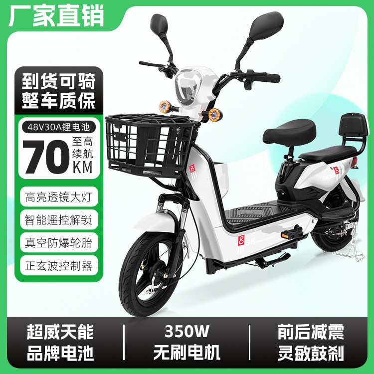 Bicicleta Eléctrica Golden Eagle para Comercio Exterior al por Mayor, Scooter Eléctrico para Adultos de Dos Plazas, Vehículo Eléctrico Ligero de Dos Ruedas con Batería de Larga Duración.