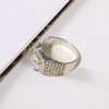 Fashionable wedding ring, wish, suitable for import, European style, diamond encrusted, wholesale