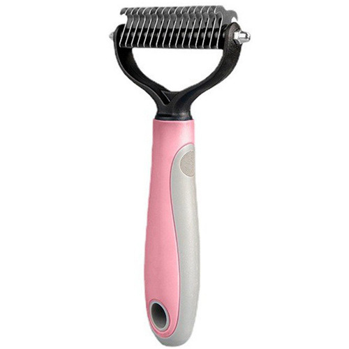 Pet knotting comb, dog hair removal comb, double-sided stainless steel knotting comb, cat comb, beauty comb, pet supplies