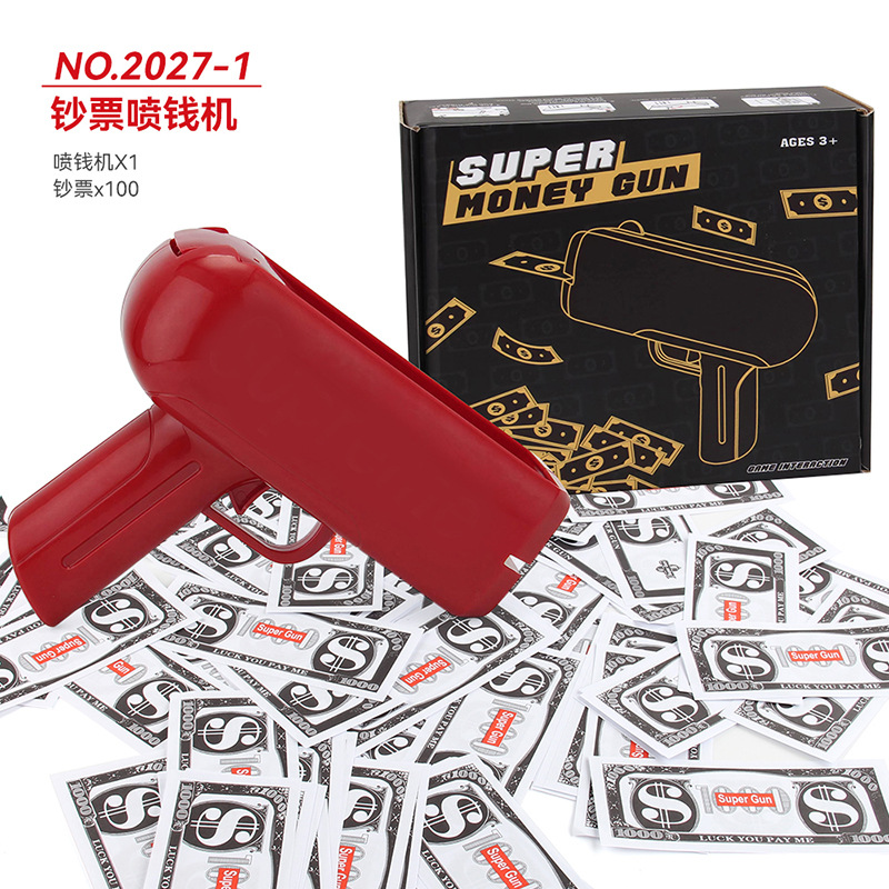 Nuevo y peculiar 60 pistolas de inyección de dinero eléctricas, pistolas de dinero, pistolas de inyección de dinero en dólares estadounidenses, pistolas de inyección de dinero, juguetes de pistola de escupir dinero