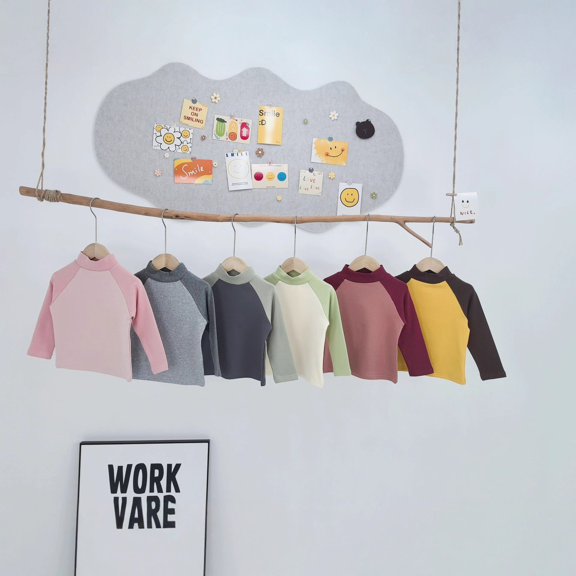 儿童长袖T恤秋冬打底衣男童半高领保暖上衣女童内搭插肩袖t恤