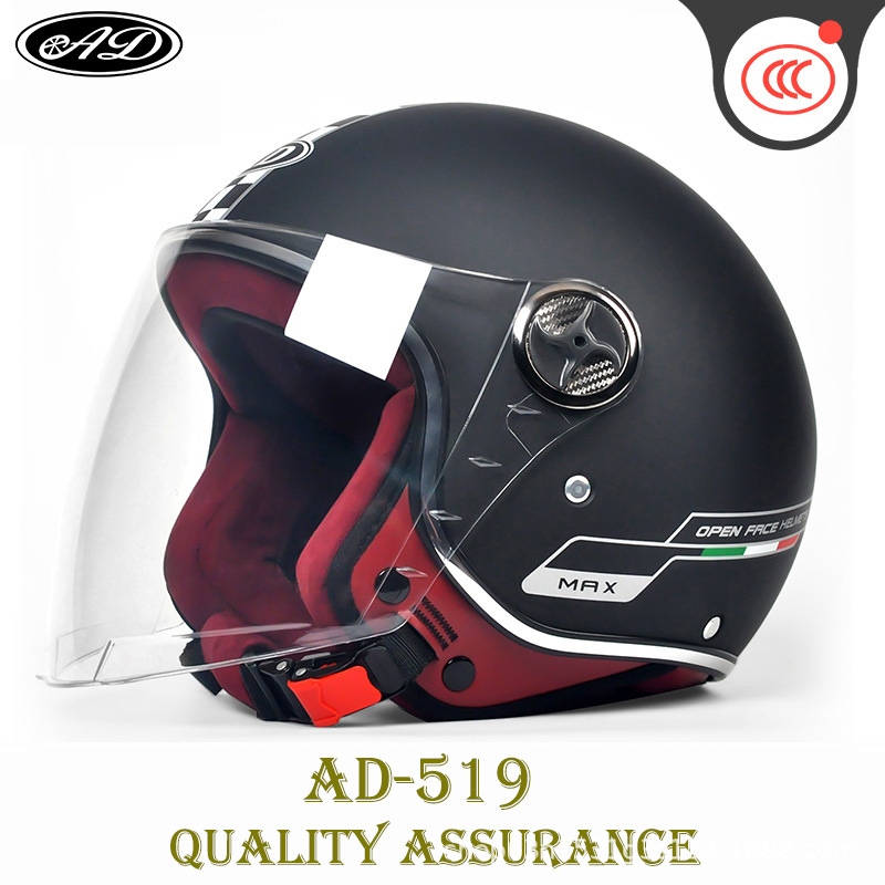 Motuoche – Motosiklet kaskı (dəbilqə) Motorcycle Helmet for - matte-black-long-transparent-visor