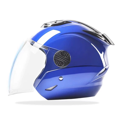 Motosiklet dəbilqələri: helmet autumn and winter warm - one-size-fits-all-thickened-sapphire-blue-category-b-hd-anti-fog