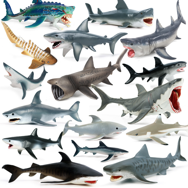 Children's Toys Artificial Animal Shark Marine Life Model Megalodon Blue Whale Whale Shark Tiger Shark Aquarium Ornaments Children's Toys Artificial Animal Shark Marine Life Model Megalodon Blue Whale Whale Shark Tiger Shark Aquarium Ornaments