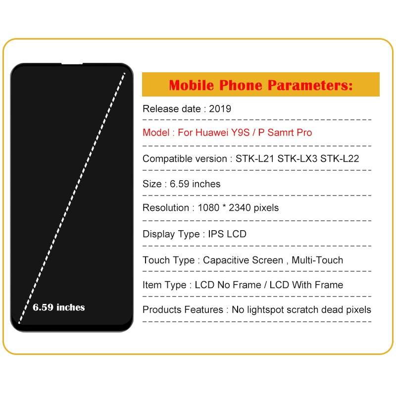 Applicable Huawei HUAWEI Y9S screen assembly original LCD display inside and outside integrated screen