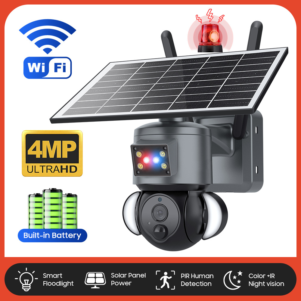 Cross border Specifically for Cross border solar energy camera 2K 300 high definition night vision infra-red Monitor camera