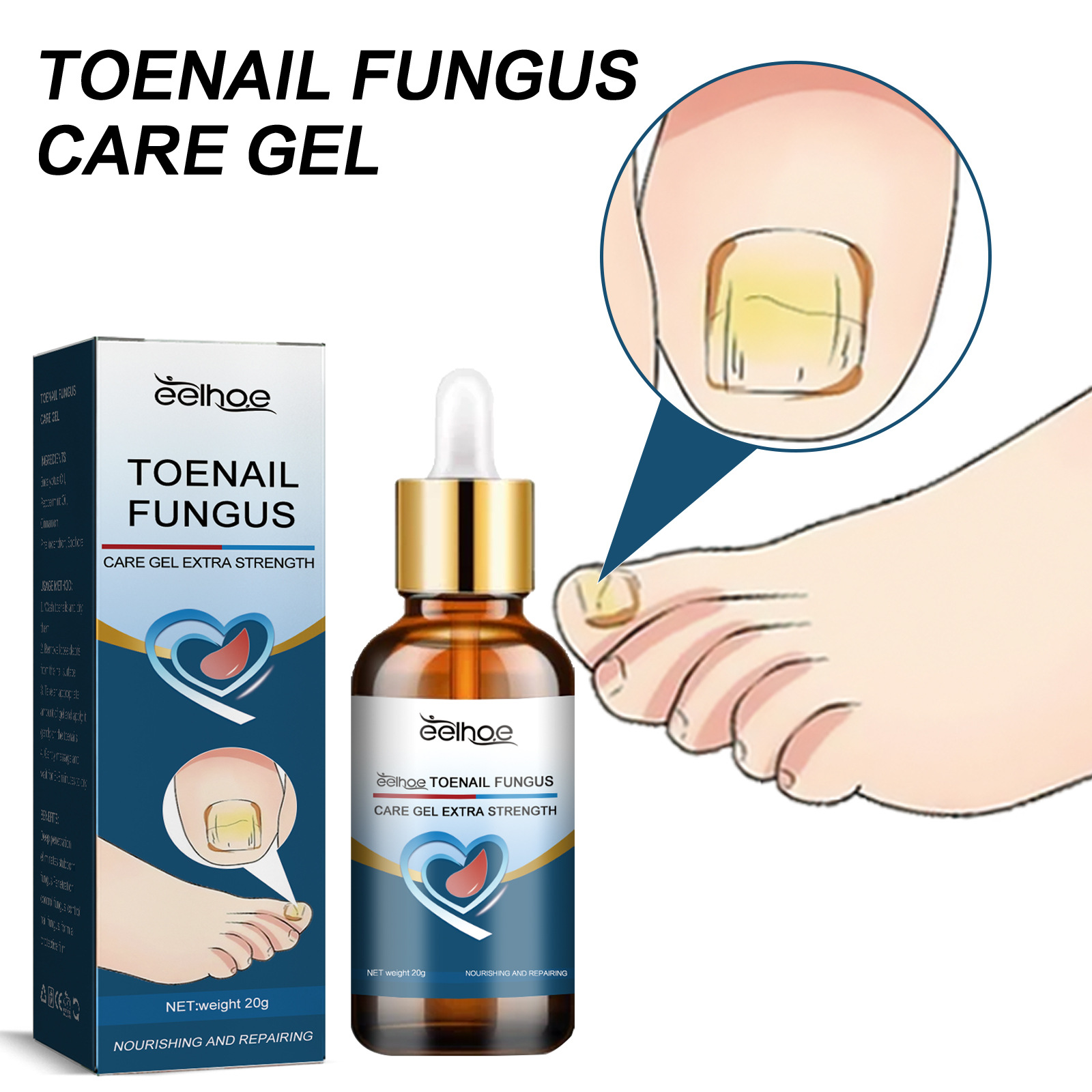 EELHOE gel Repair Hand, Foot, Grey Groin, Soft Nail, Moisturizing and Shining Nail Care_voghion.com