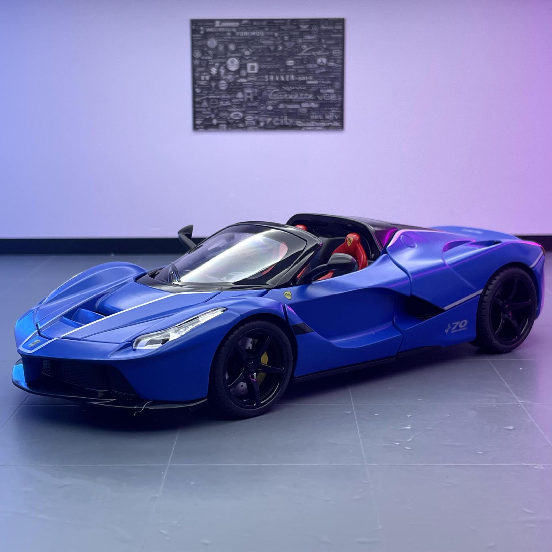 Modelo de coche de aleación Jiaye 1:22 Lafite convertible coche deportivo con sonido y luz Tire hacia atrás coche de juguete modelo de música colección de decoración