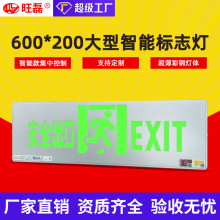 600*200大尺寸安全出口消防应急灯超薄彩钢标志灯指示灯智能集控