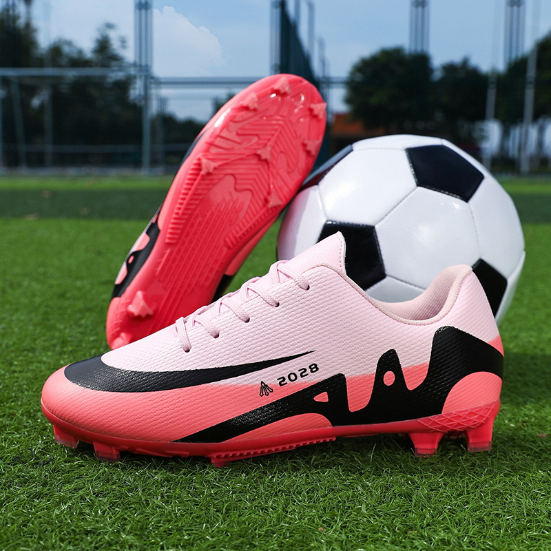 Nuevos zapatos de fútbol antideslizantes transfronterizos de clavos para adultos, zapatos de entrenamiento profesional para niños y niñas, zapatos deportivos juveniles bajos